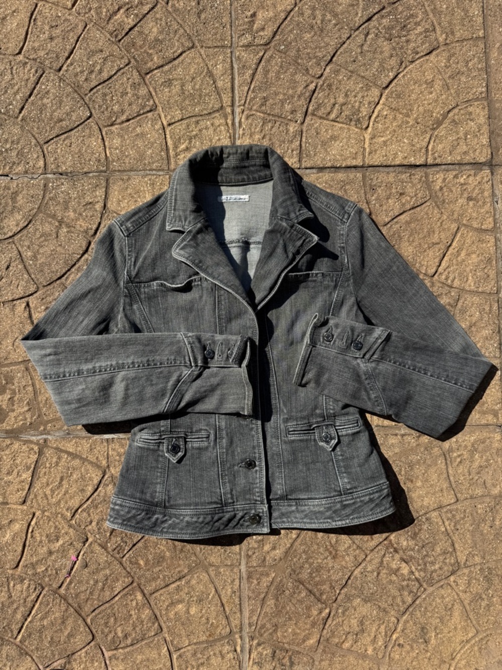 Women’s Japanese denim Washed Black Denim Jacket